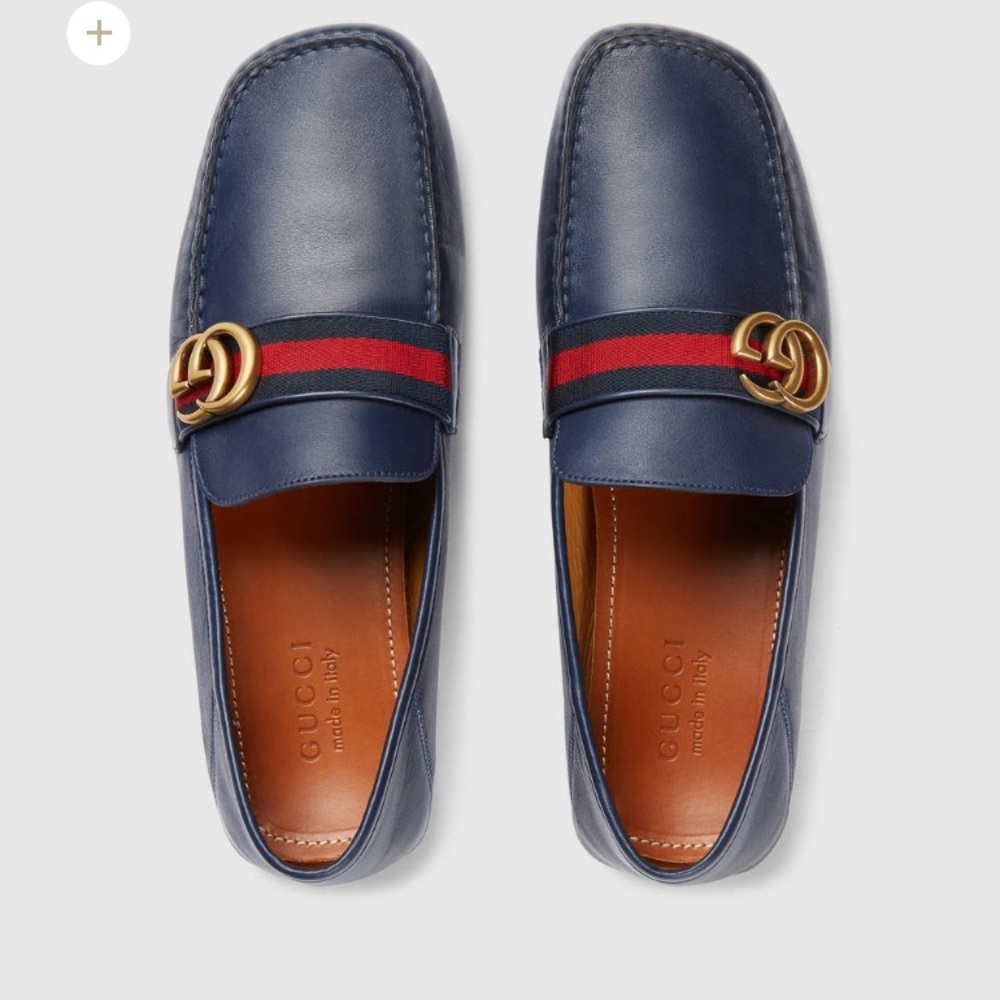 men’s size 12 Gucci shoes in Black NOT navy